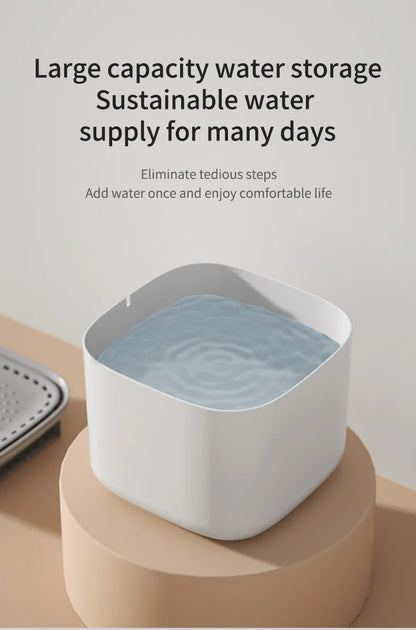 Large Capacity Auto Recirculating Cat Water Fountain