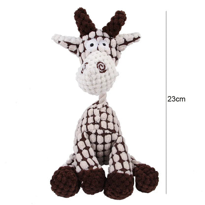 Fun Corduroy Donkey Chew Toy With Squeaker