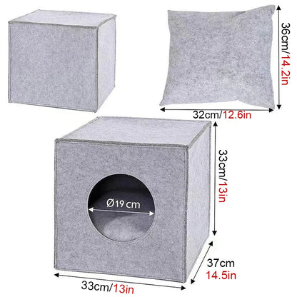 Multi-Functional Washable Felt Pet Bed Nest