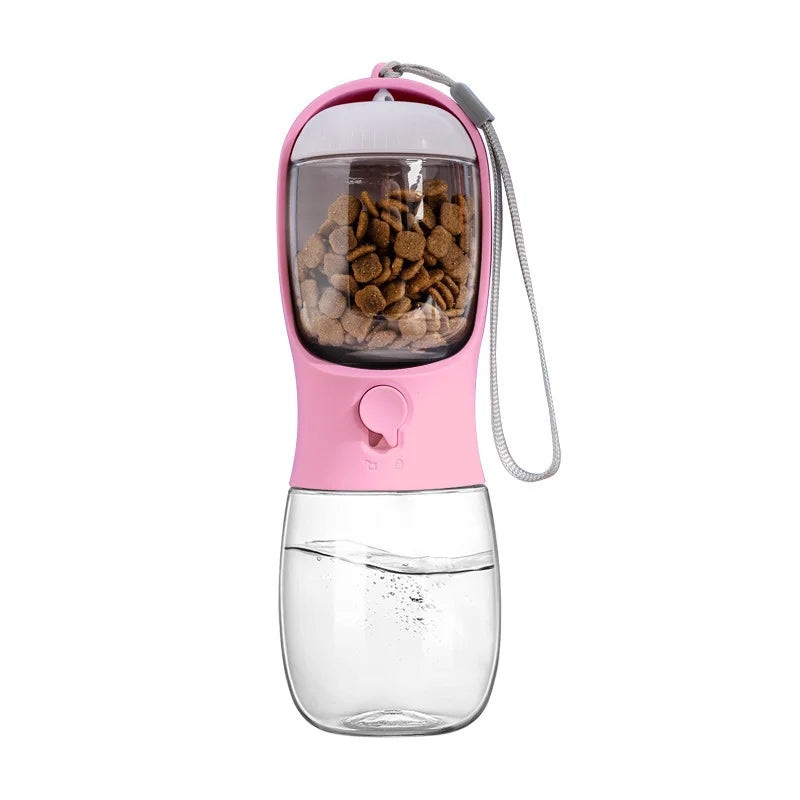 Dog Water Bottle with Food Container, Travel Puppy Water Bowl, Portable Pet Dispenser,Puppy Essentials Necessities for Hiking