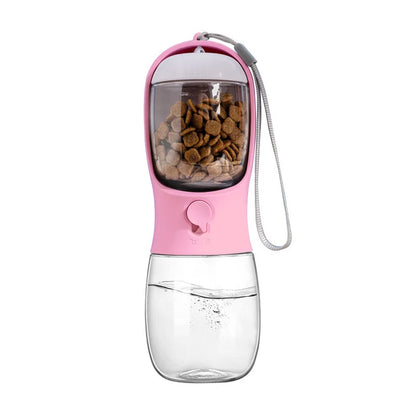 Dog Water Bottle with Food Container, Travel Puppy Water Bowl, Portable Pet Dispenser,Puppy Essentials Necessities for Hiking