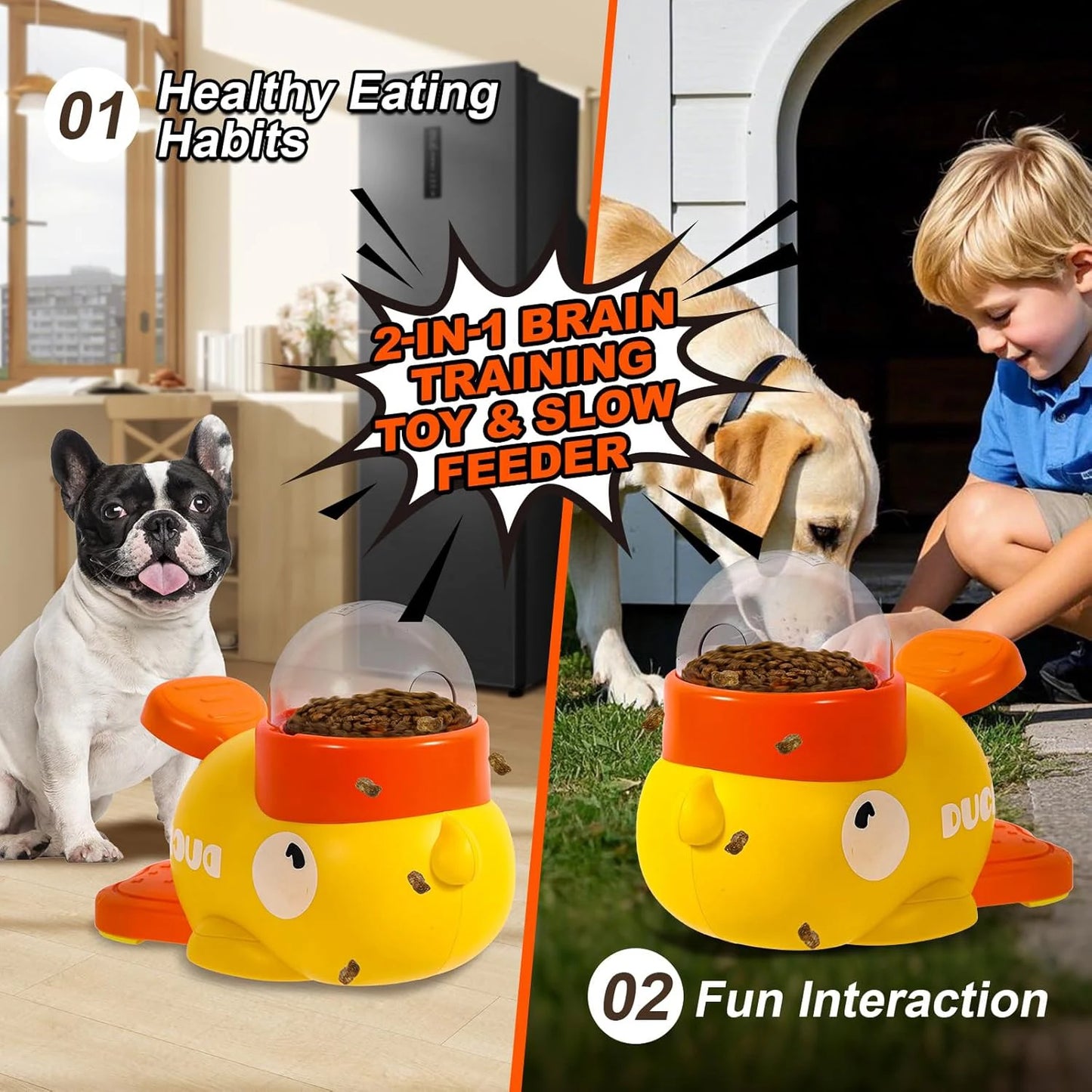 Interactive Cartoon Duck Snack Feeder Dispenser