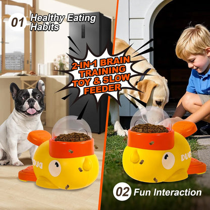 Interactive Cartoon Duck Snack Feeder Dispenser