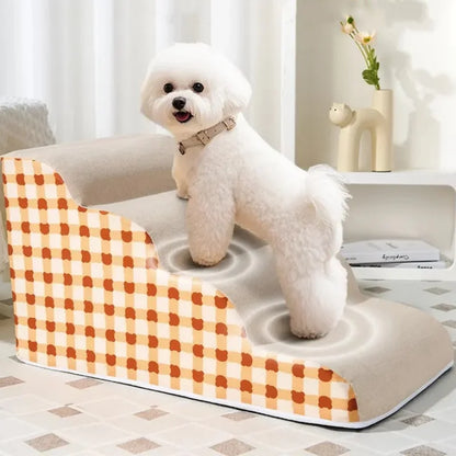 1-3 Steps Pet Staircase Anti-slip Detachable Stable And Non-collapsing Memory Foam Washable Sofa Steps
