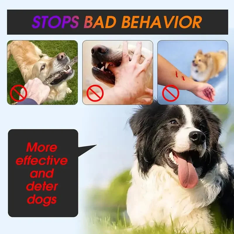 Dog Repeller Portable Ultrasonic Deterrent Handheld Anti-barking 3in1 Dog Training Device Repel Animals Pet Dog Trainer Supplies