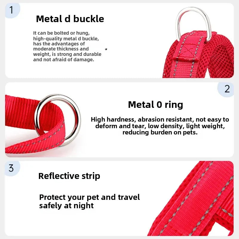 Explosion Proof Breathable Dog Leash and Vest