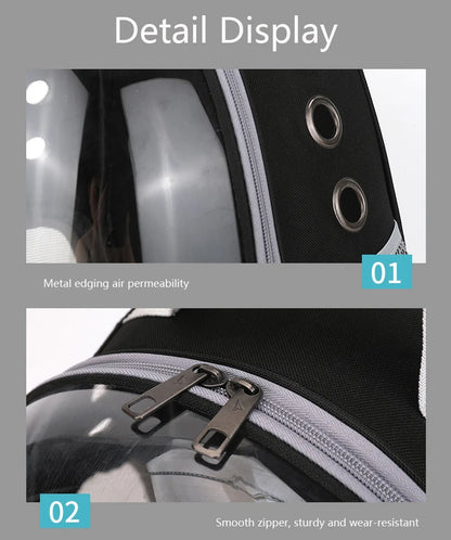 Breathable And Portable Transparent Pet Backpack