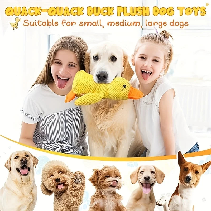 Plush Duck Chew Toy with Sound Relief