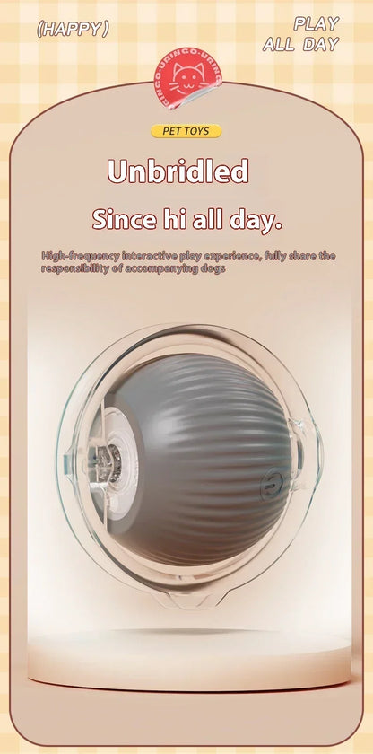 Interactive Motion Activated Plush Cat Toy Ball