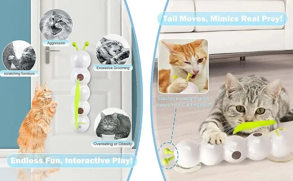 Interactive Cat Stick Pro with Replaceable Prey Tail
