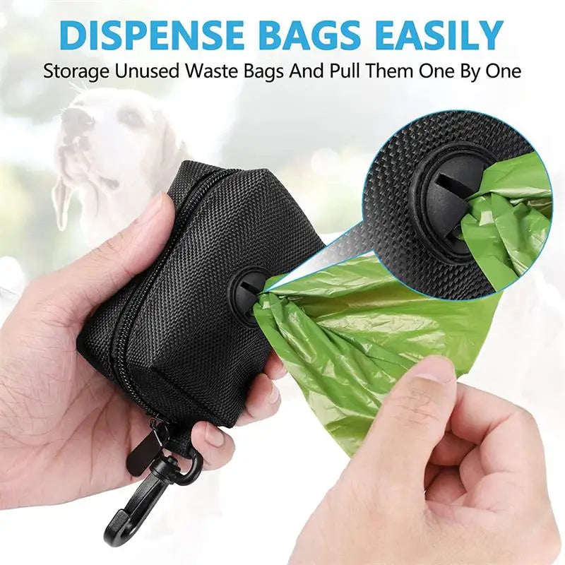 Adjustable Poop Bag Holder with Leash Attachment