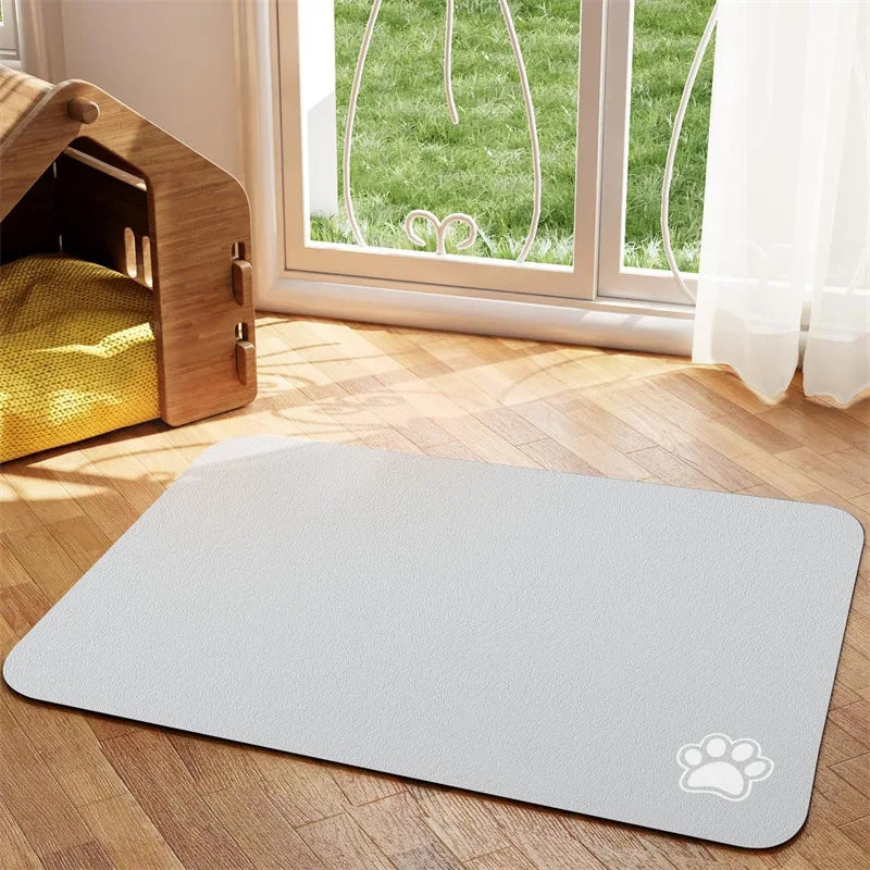Absorbent Pet Feeding Mat Quick Dry Easy Clean