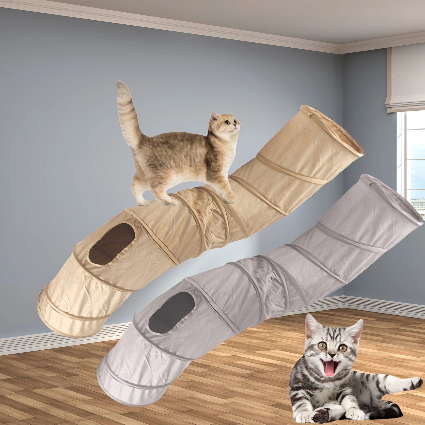 Collapsible Winter Suede Tunnel for Playtime Fun