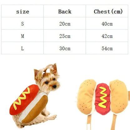 Funny Hot Dog Costume for Pet Parties