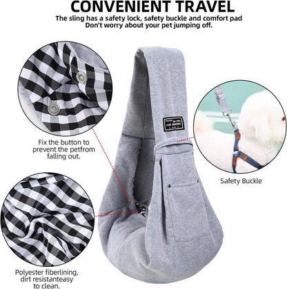 Cotton Comfortable Pet Sling Bag for Travel