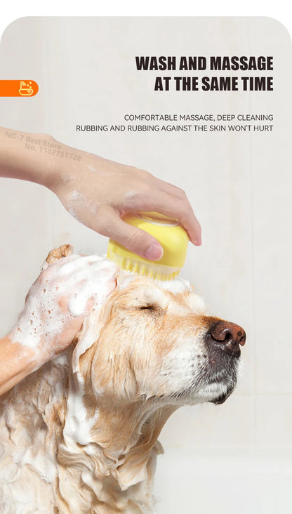 Silicone Pet Bathing Brush and Massage Tool