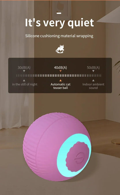 Interactive Motion Activated Plush Cat Toy Ball