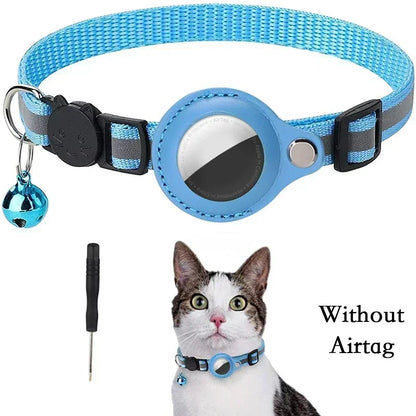 Reflective Cat Collar with AirTag Holder