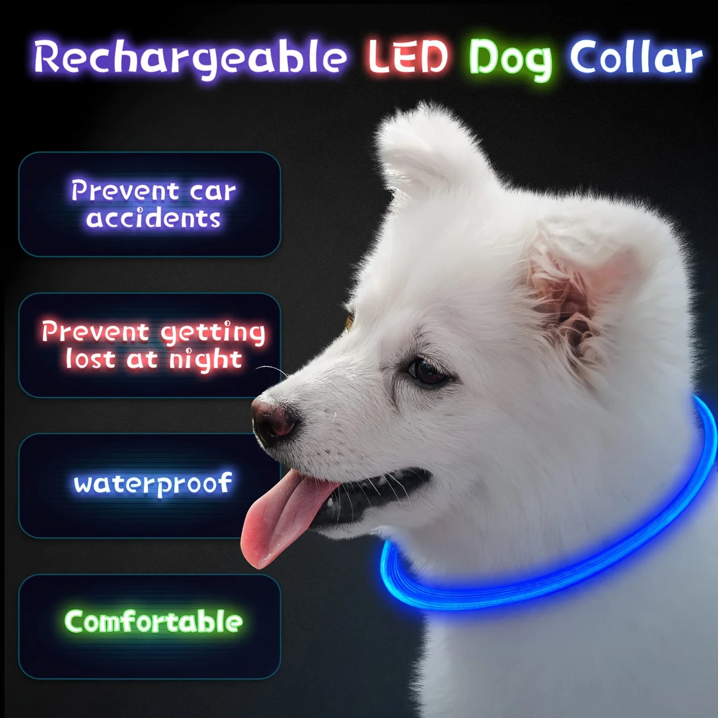 Luminous LED Light Anti-Lost Dog Collar