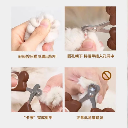 Teddy Bear Design Cat Nail Clippers Set