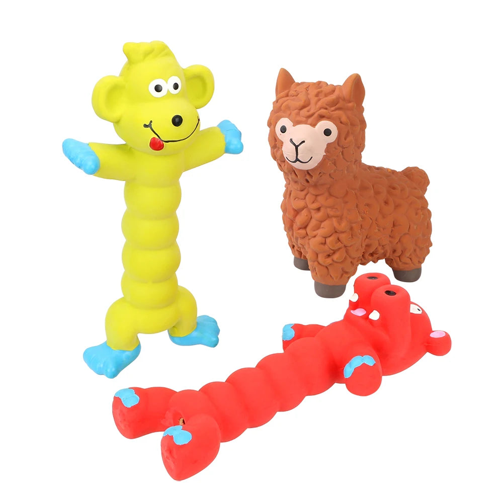 Animal Shape Rubber Squeaky Chew Toys