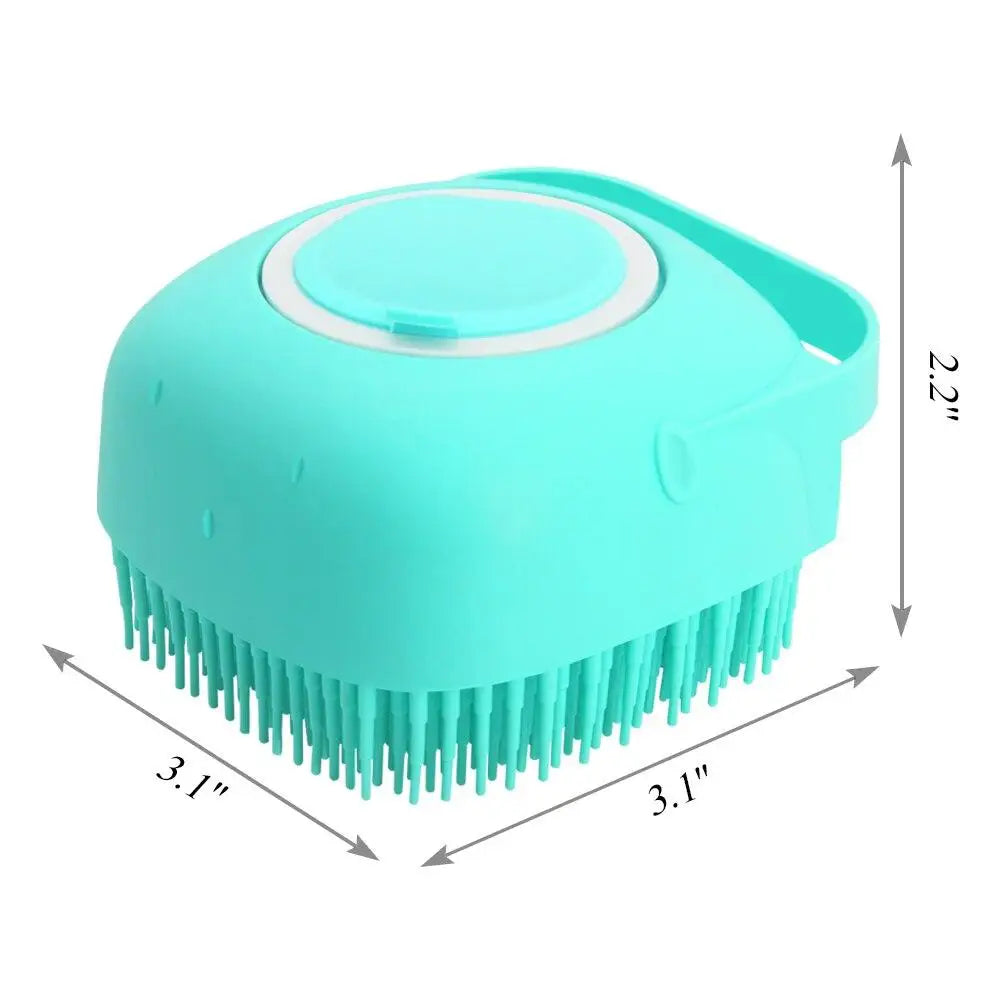 Silicone Dog Shampoo Brush and Massage Comb