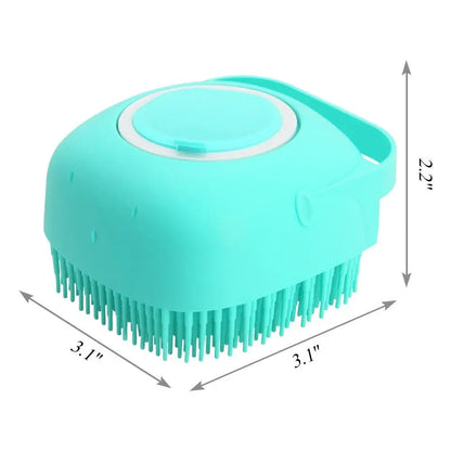 Silicone Dog Shampoo Brush and Massage Comb