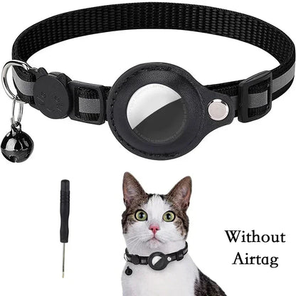 Reflective Cat Collar with AirTag Holder