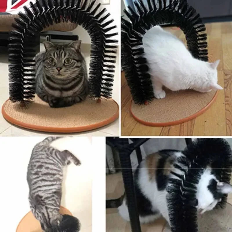 Interactive Grooming Arch with Scratching Pad