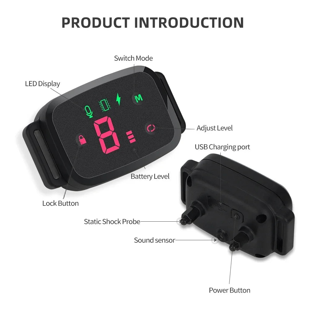 Automatic Bark Correction Collar with Digital Display