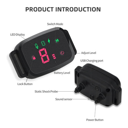Automatic Bark Correction Collar with Digital Display