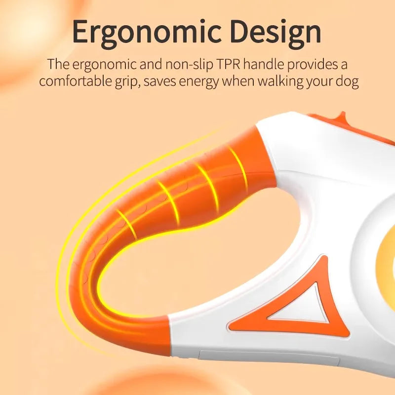 Automatic Retractable Dog Leash with Led Flashlight