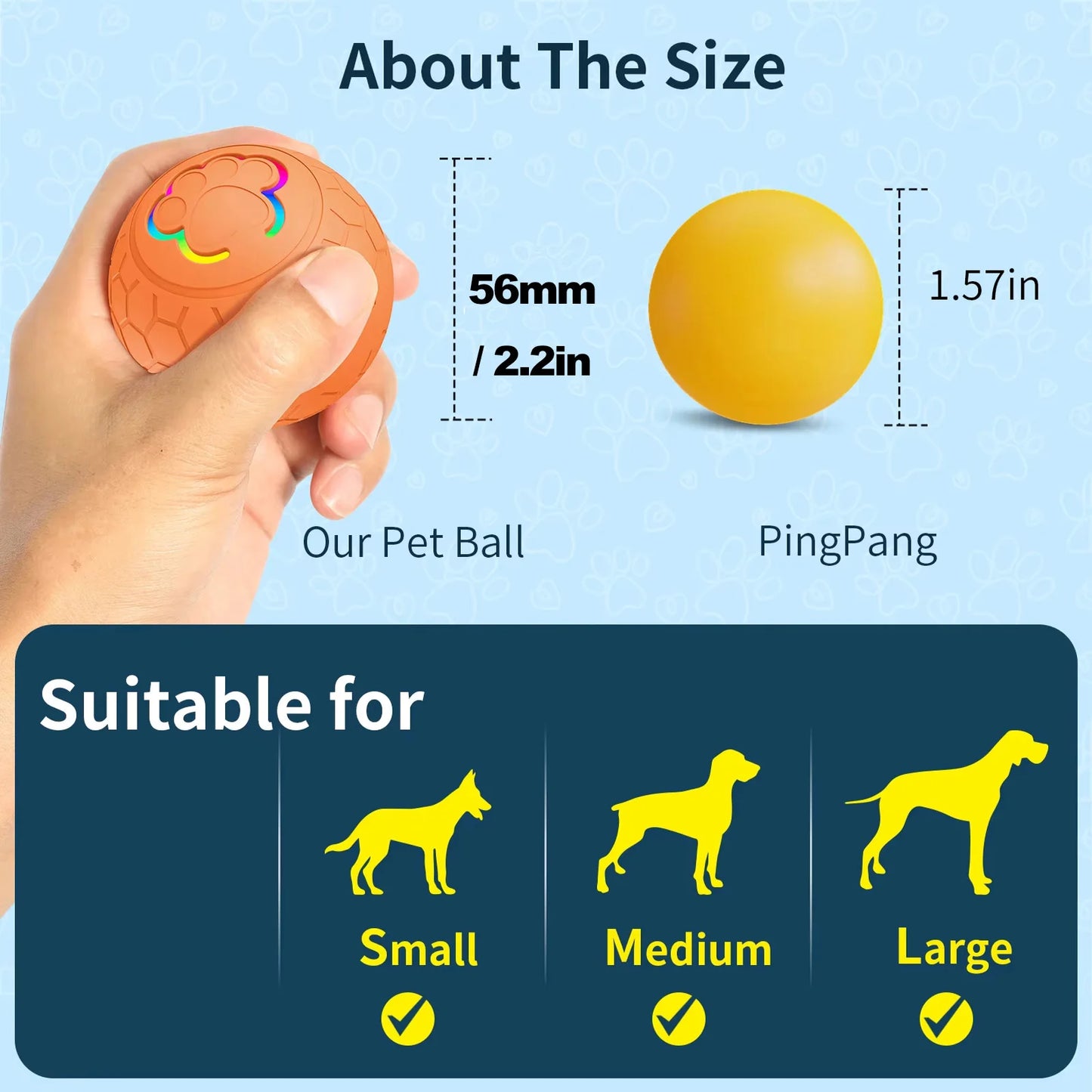 Smart Interactive Bouncing Pet Toy Ball