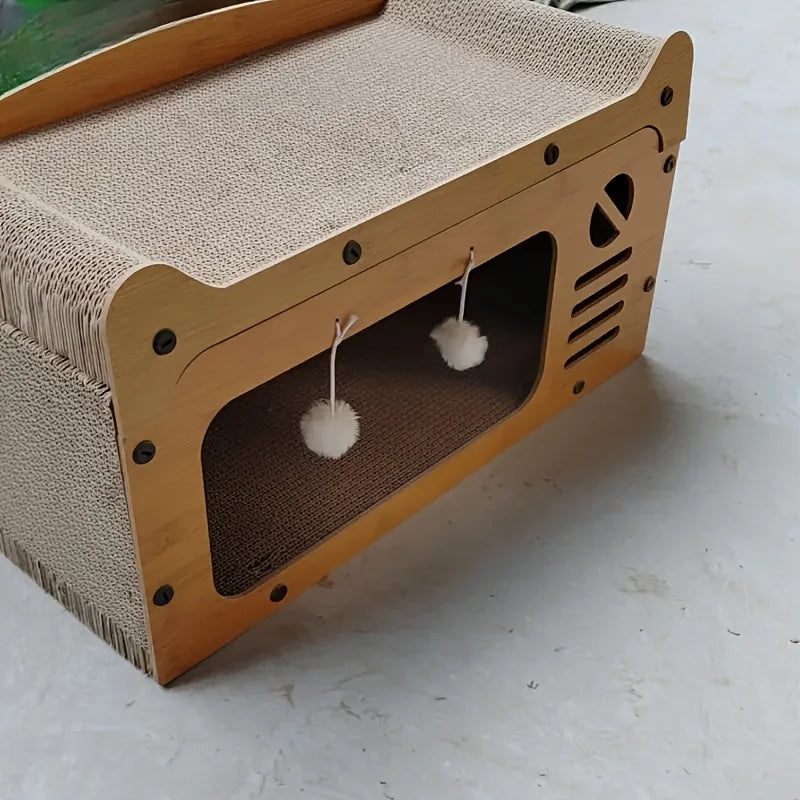 Cat Scratch Sofa with Interactive Toys