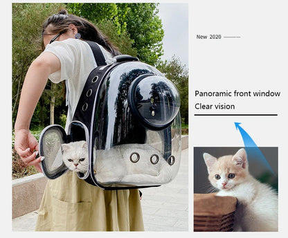 Breathable And Portable Transparent Pet Backpack