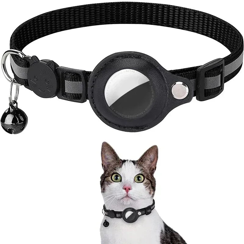 Reflective Cat Collar with AirTag Holder