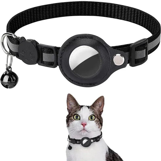 Reflective Cat Collar with AirTag Holder