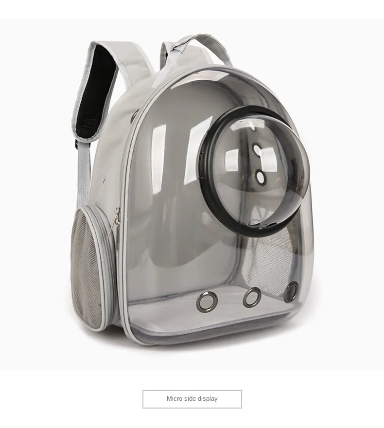 {As seen in Argylle} Space Capsule Pet Backpack-Airline Approved Transparent Carrier [Large Capacity + 360° Ventilation + Dual Handles]