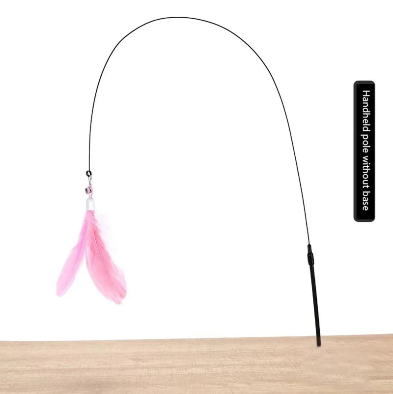 Interactive Feather Teaser Stick With Bell