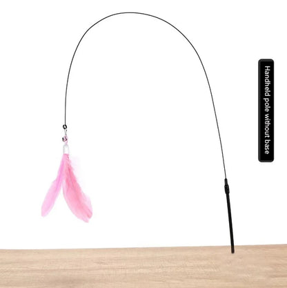 Interactive Feather Teaser Stick With Bell