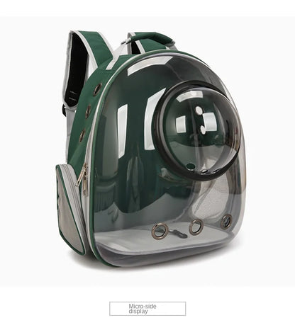 {As seen in Argylle} Space Capsule Pet Backpack-Airline Approved Transparent Carrier [Large Capacity + 360° Ventilation + Dual Handles]
