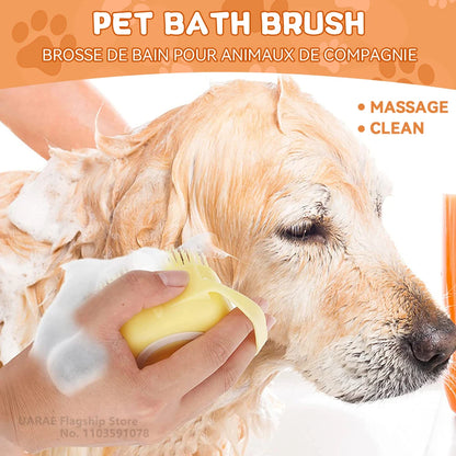 Silicone Pet Bathing Brush and Massage Tool