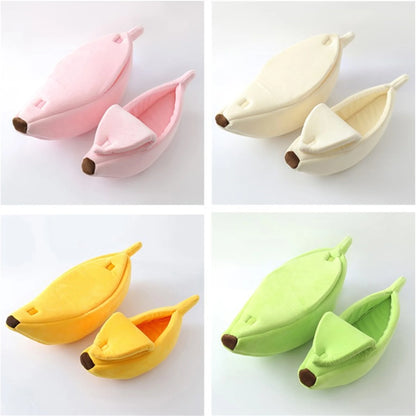 Cute Banana Shaped Cat Bed for Cozy Comfort