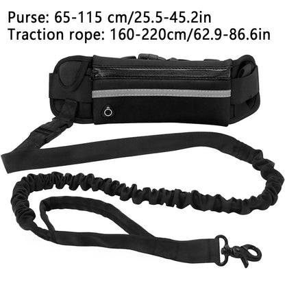 Hands Free Reflective Dog Leash with Waist Bag