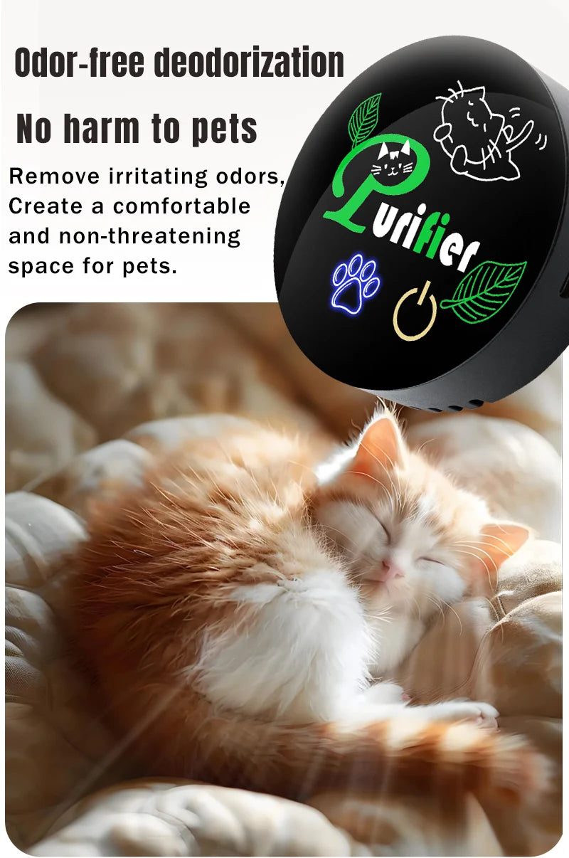 Smart & Portable Pet Deodorizer [Dual-Core + High-Efficiency]