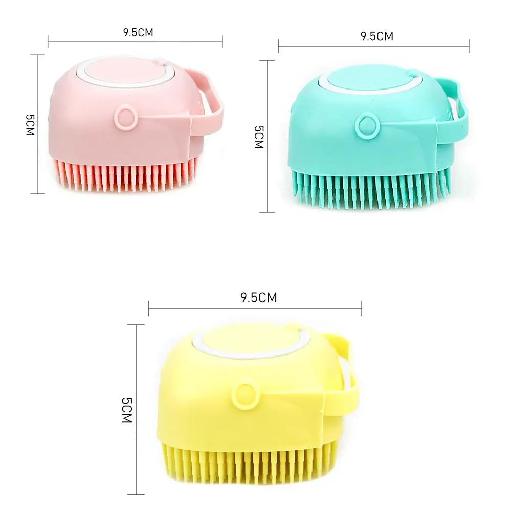 Silicone Dog Shampoo Brush and Massage Comb