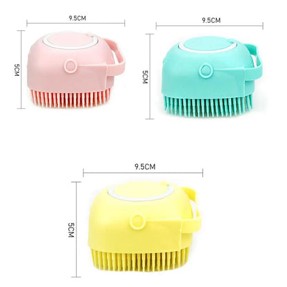 Silicone Dog Shampoo Brush and Massage Comb
