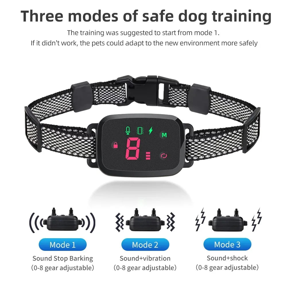 Automatic Bark Correction Collar with Digital Display