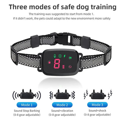 Automatic Bark Correction Collar with Digital Display
