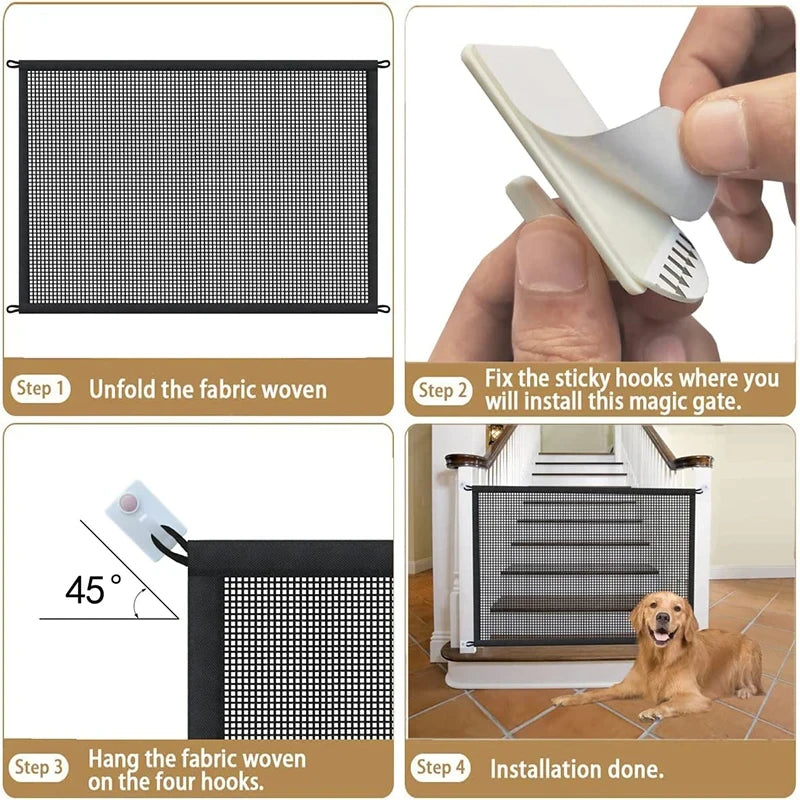 Folding Breathable Mesh Pet Safety Fence